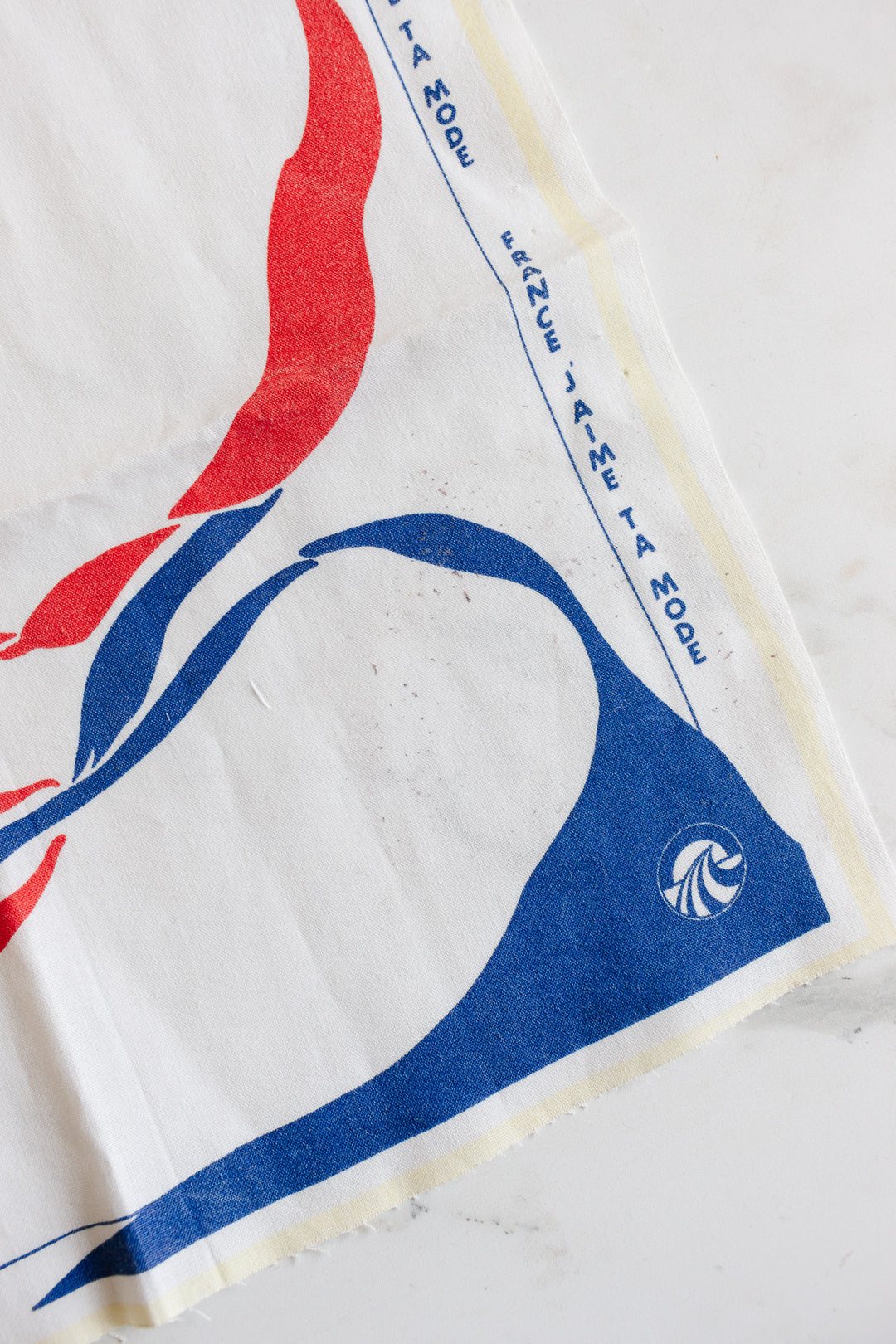vintage french silk square "France, j'aime la mode"