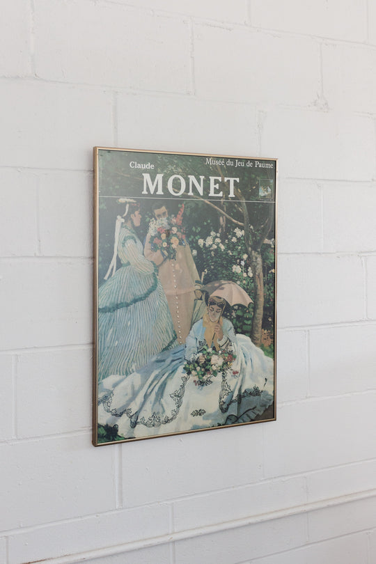 vintage french monet exhibition poster