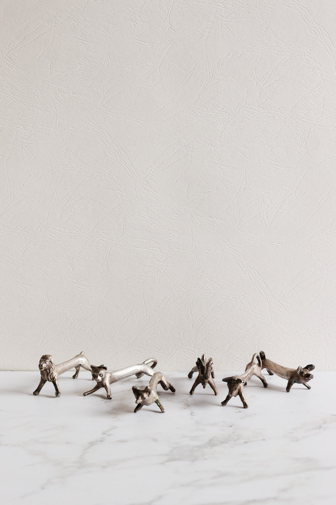 rare 1940s french porte-couteaux zoomorphe, set of 6