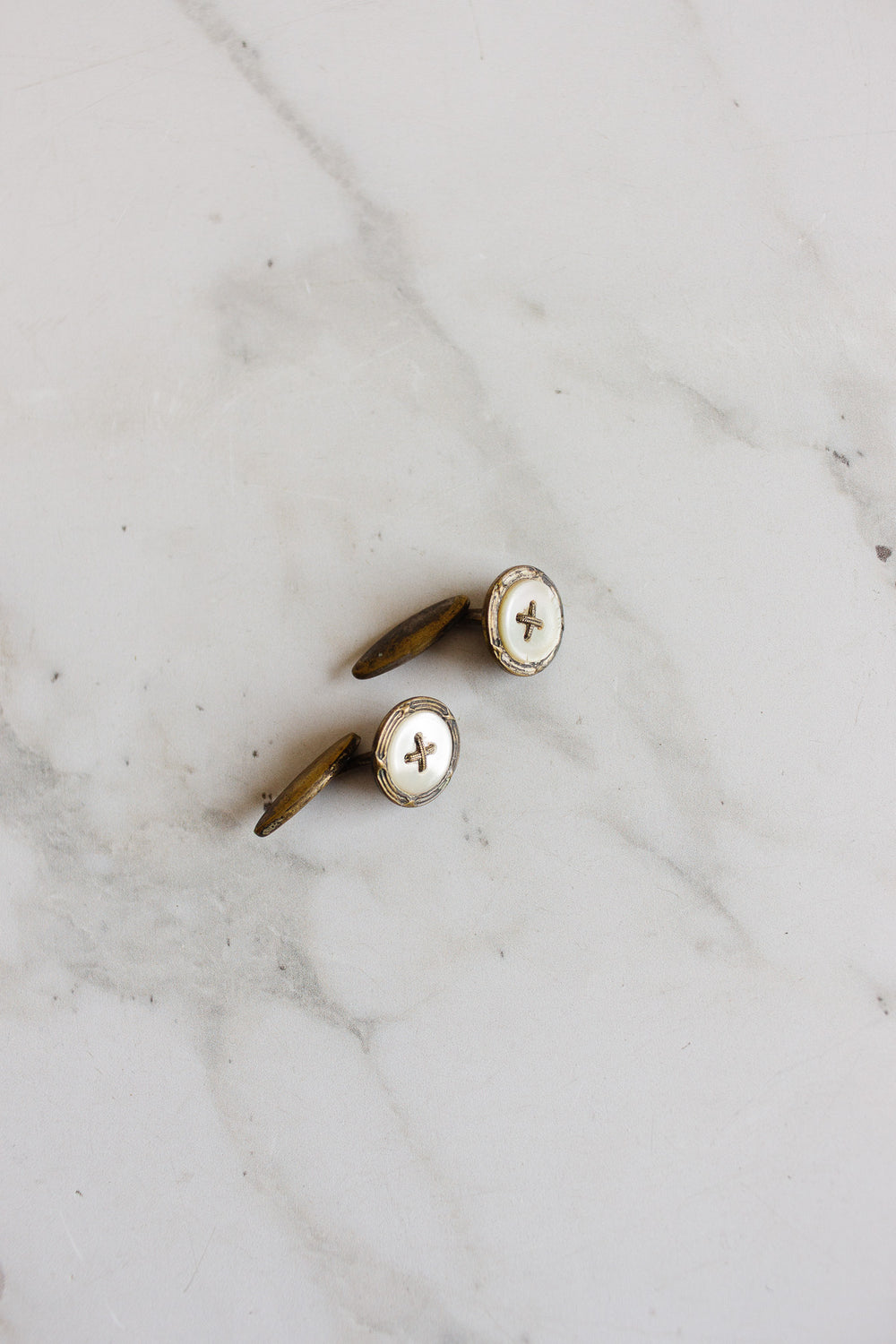 1930s french mother of pearl cufflinks