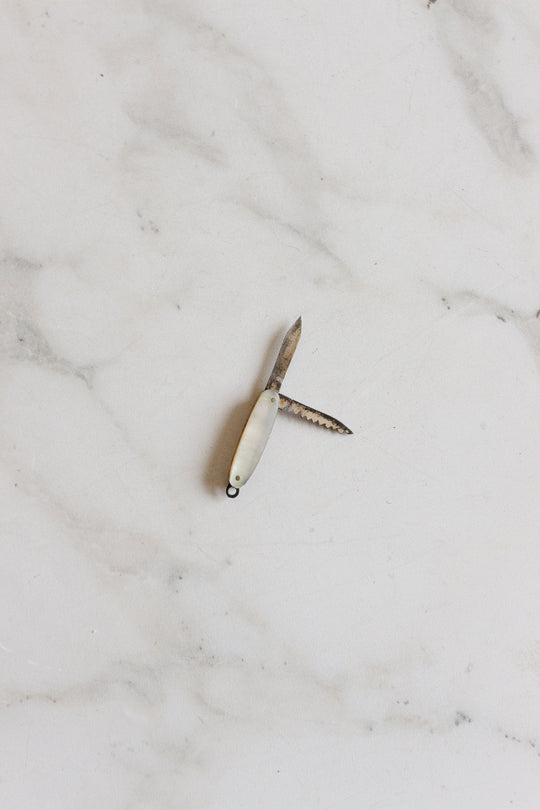 rare and unusual antique french mother of pearl dollhouse pocket knife