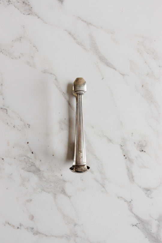 antique french silver plate ice/sugar tongs