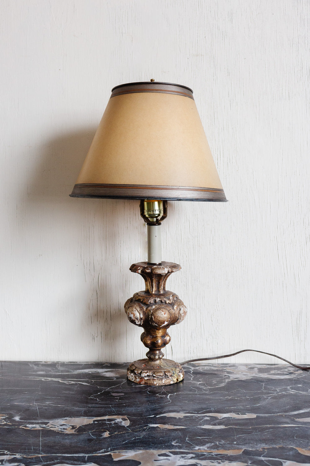 antique florentine weathered table lamp