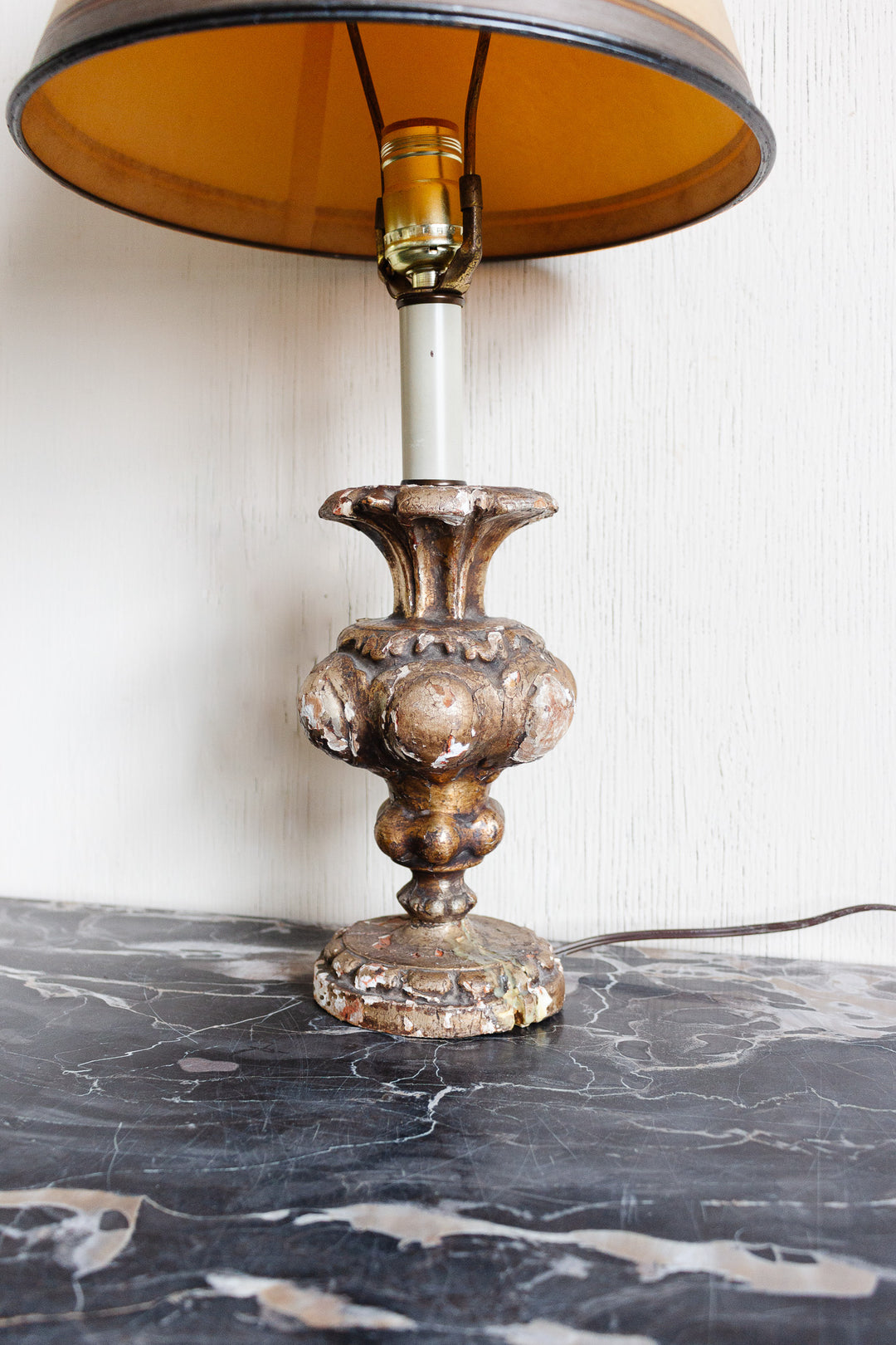 antique florentine weathered table lamp