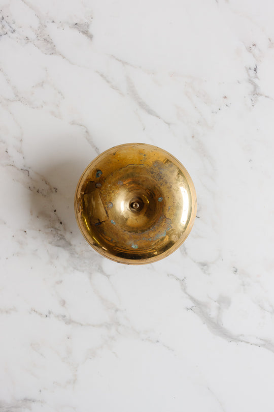 vintage french cloisonné holly candlestick