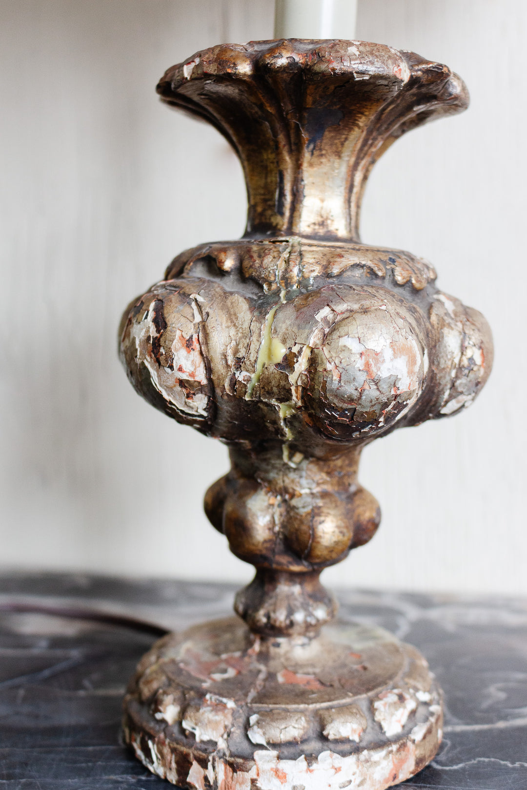 antique florentine weathered table lamp