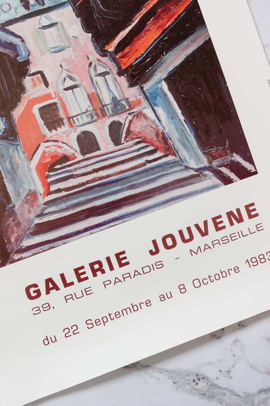 vintage french Christian Harrel-Courtes exhibition poster at galerie jouvene