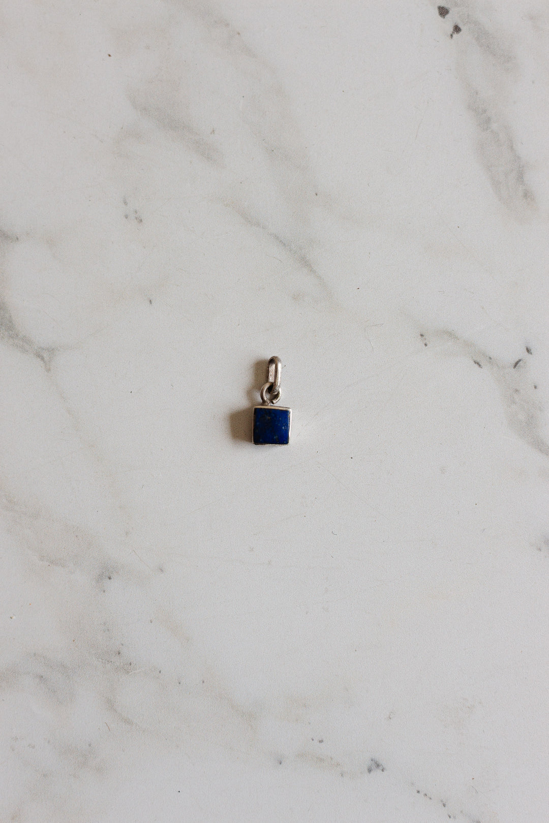 vintage lapis lazuli square pendant