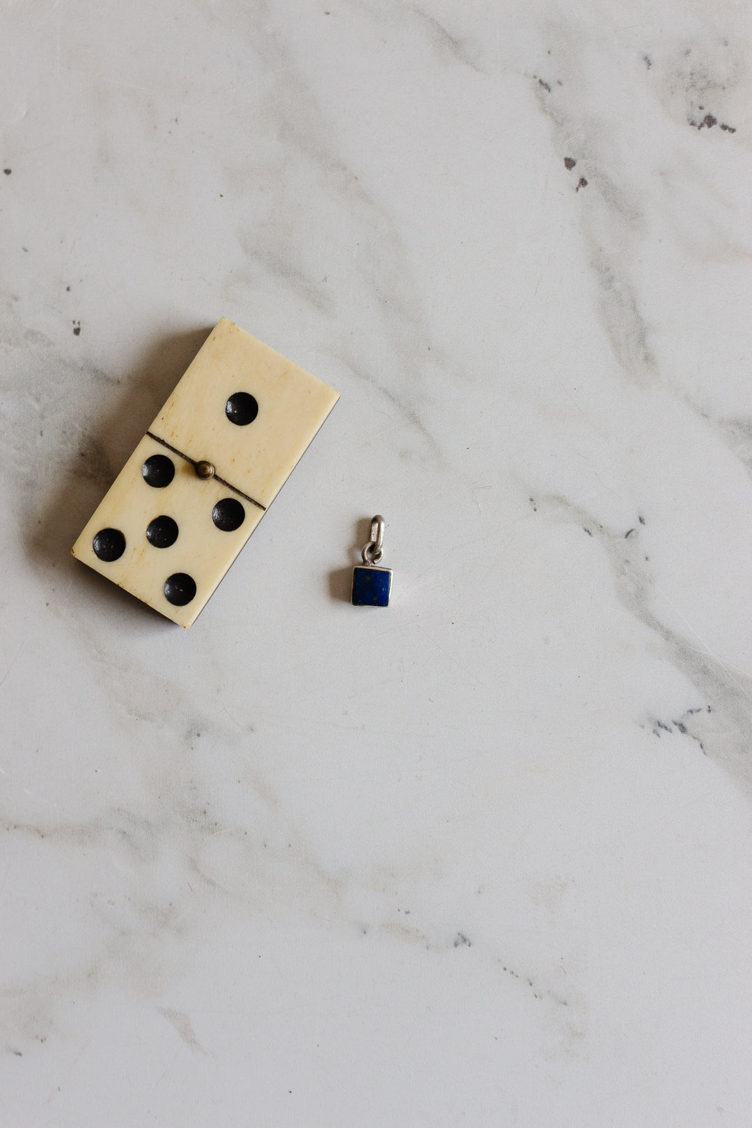 vintage lapis lazuli square pendant