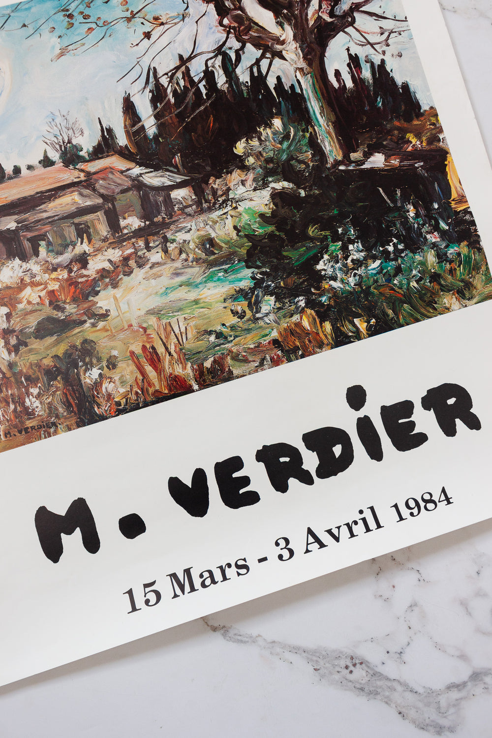 vintage french Maurice Verdier exhibition poster at galerie d'art laetitia