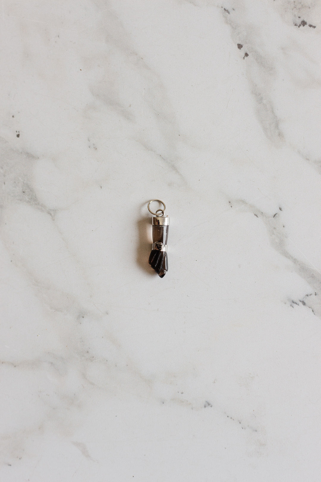antique french mano figa pendant — agate or carnelian