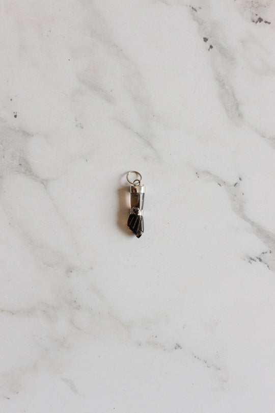 antique french mano figa pendant — agate or carnelian