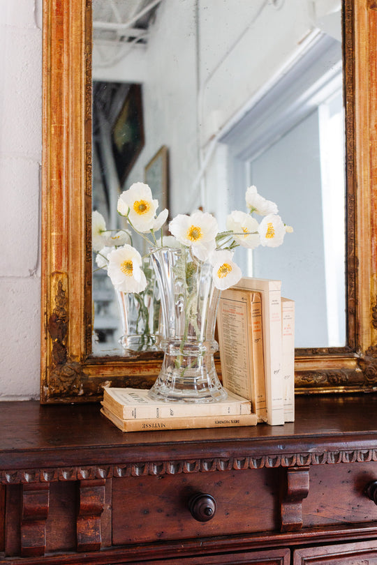 vintage french glass florist's vase