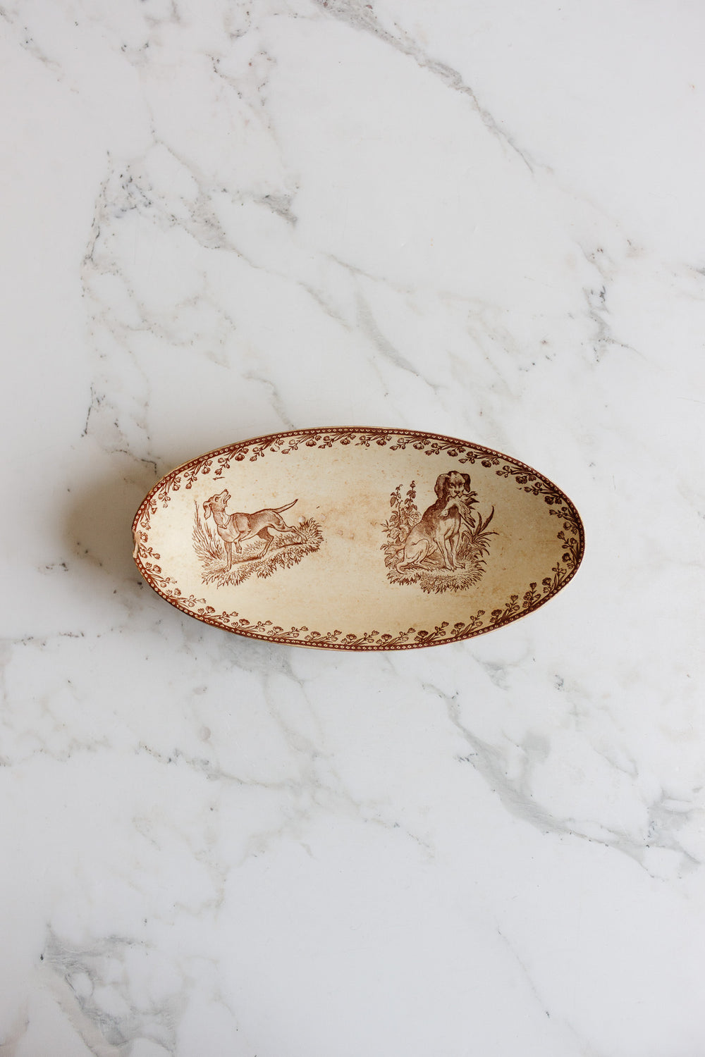 antique french ff pexonne transferware ravier