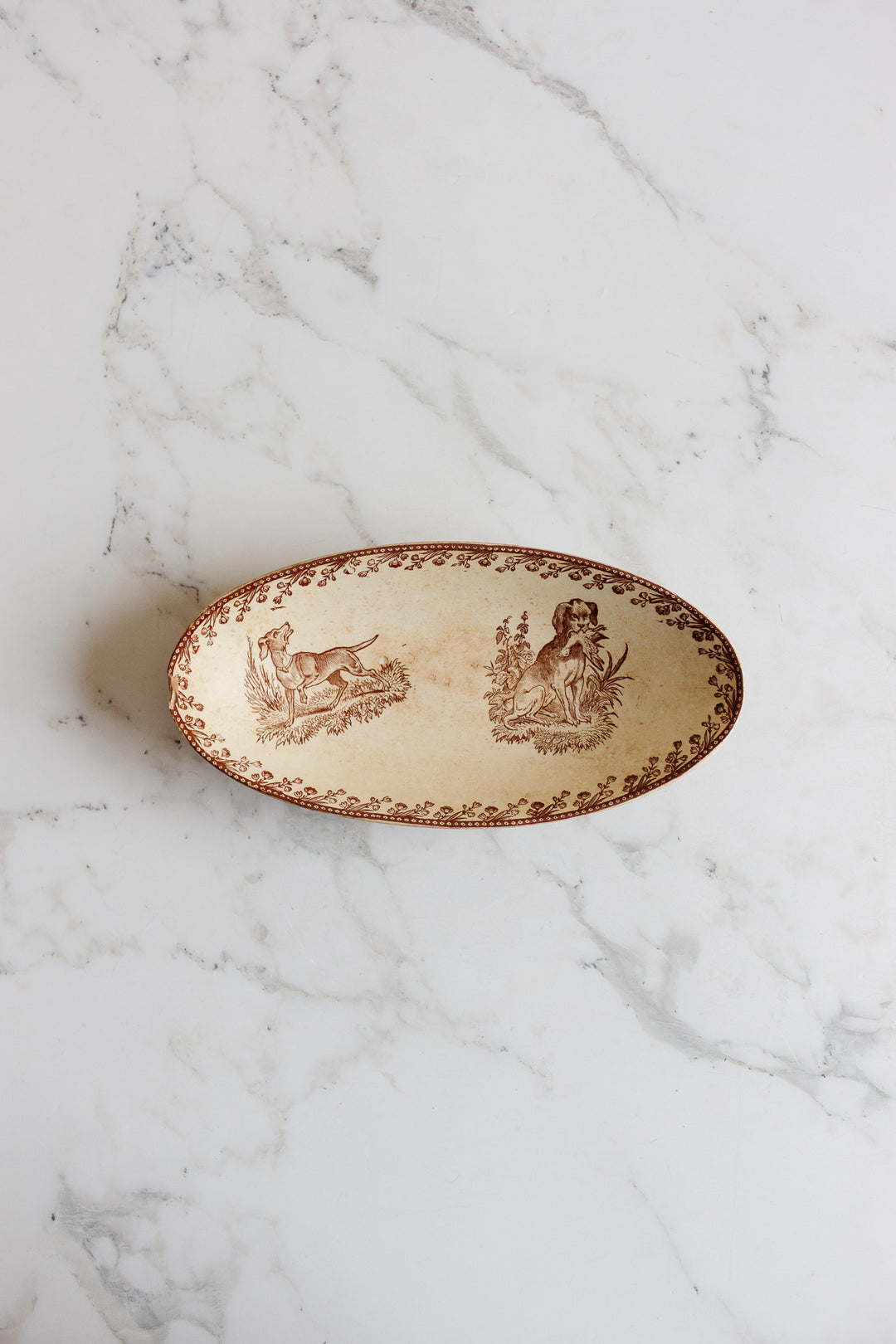 antique french ff pexonne transferware ravier