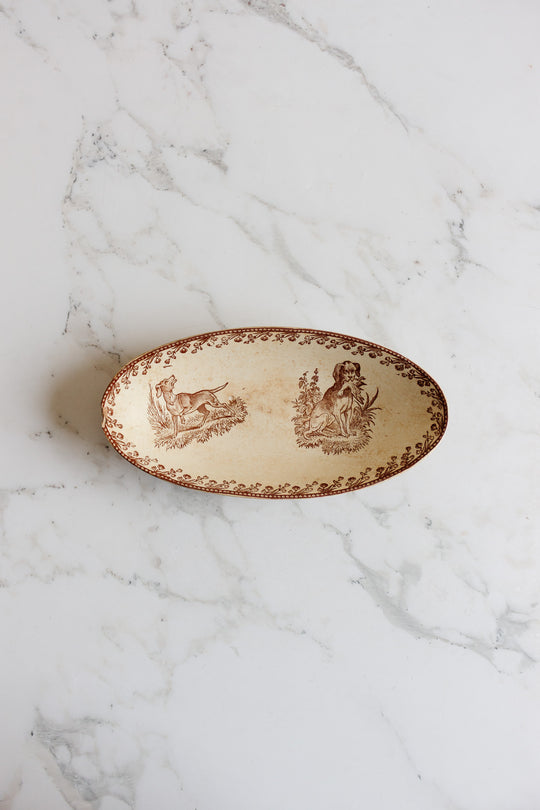 antique french ff pexonne transferware ravier