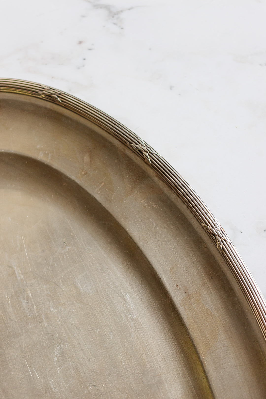 art deco french silver hotel platter with "poinçons"