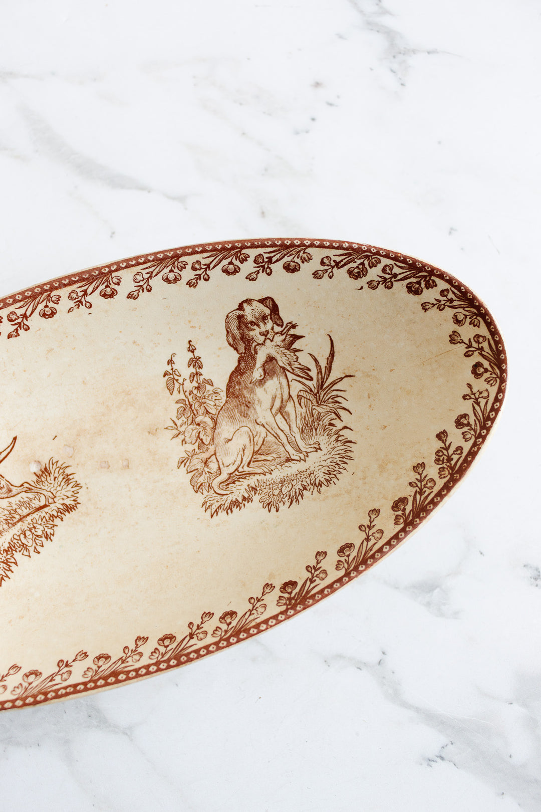 antique french ff pexonne transferware ravier
