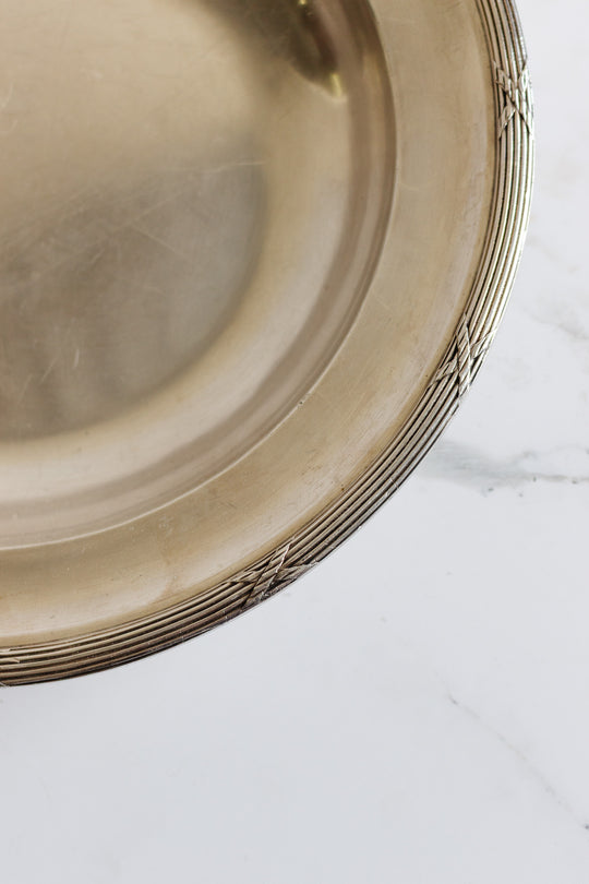 art deco french silver hotel serving dish with "poinçons"