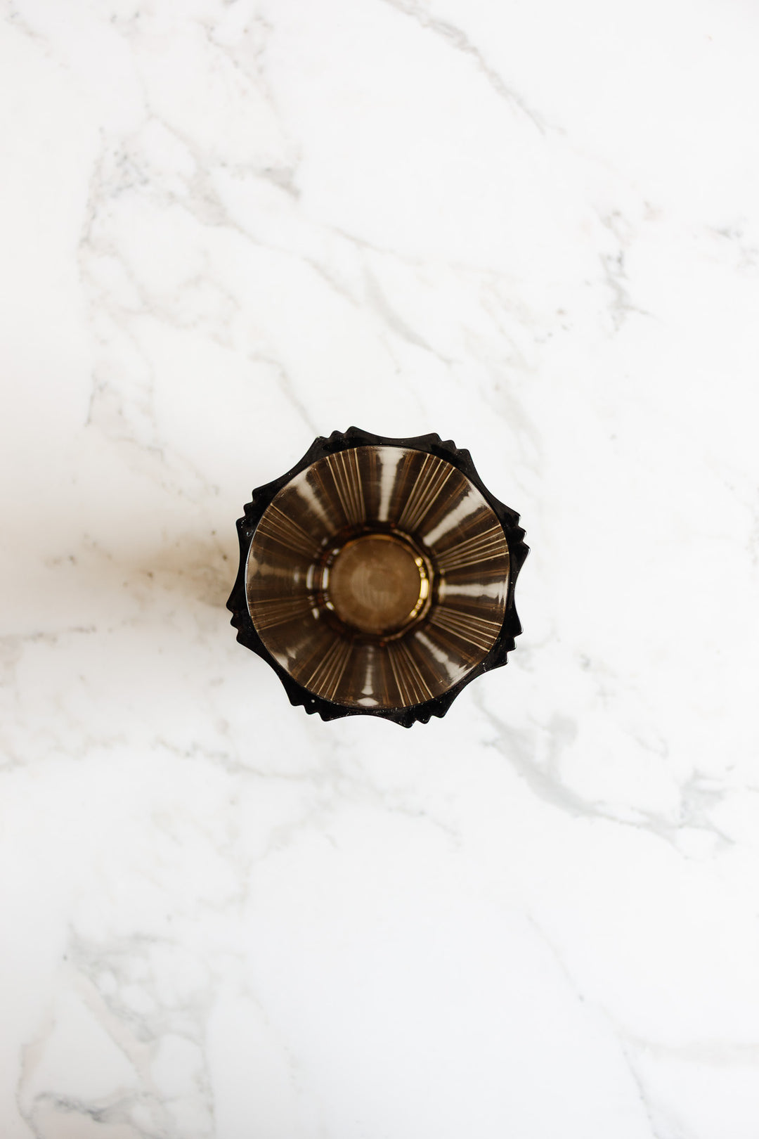 midcentury french smokey glass vase