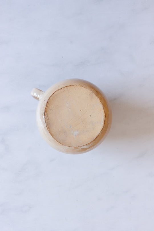 vintage French studio pottery salt glaze pitcher