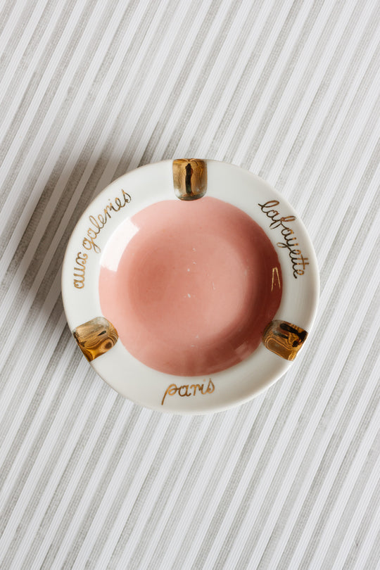 "aux galeries lafayette paris" vintage french porcelain ashtray