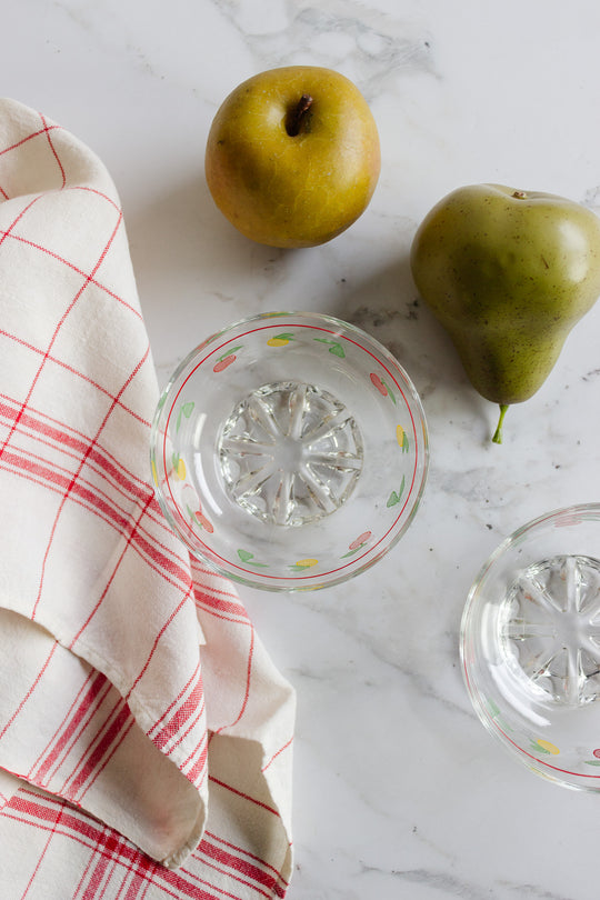 pair of vintage italian dessert glass bowls