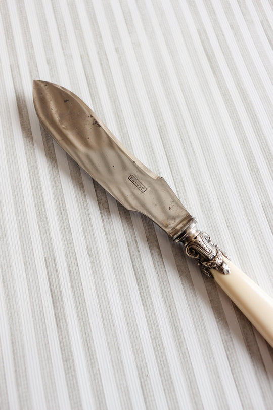 vintage french silver butter knife