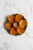 rare 1920s French Sarreguemines majolica oyster plates