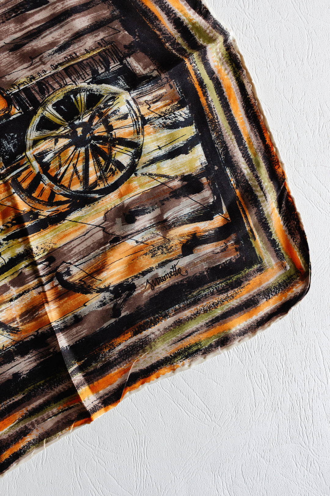 vintage french silk scarf by Simonetta