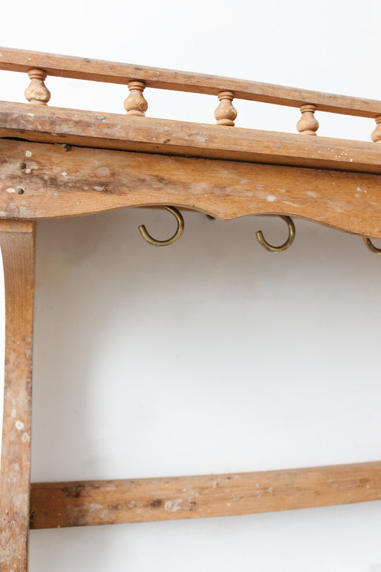 antique french farmhouse kitchen wall shelf