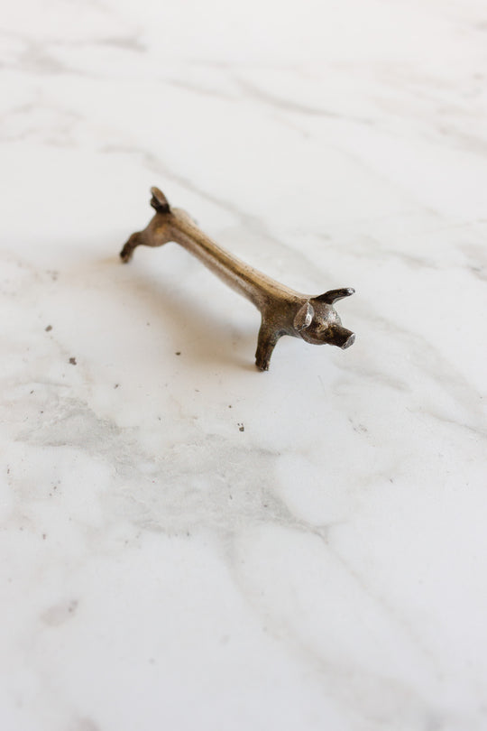 rare 1940s french porte-couteaux zoomorphe, set of 6