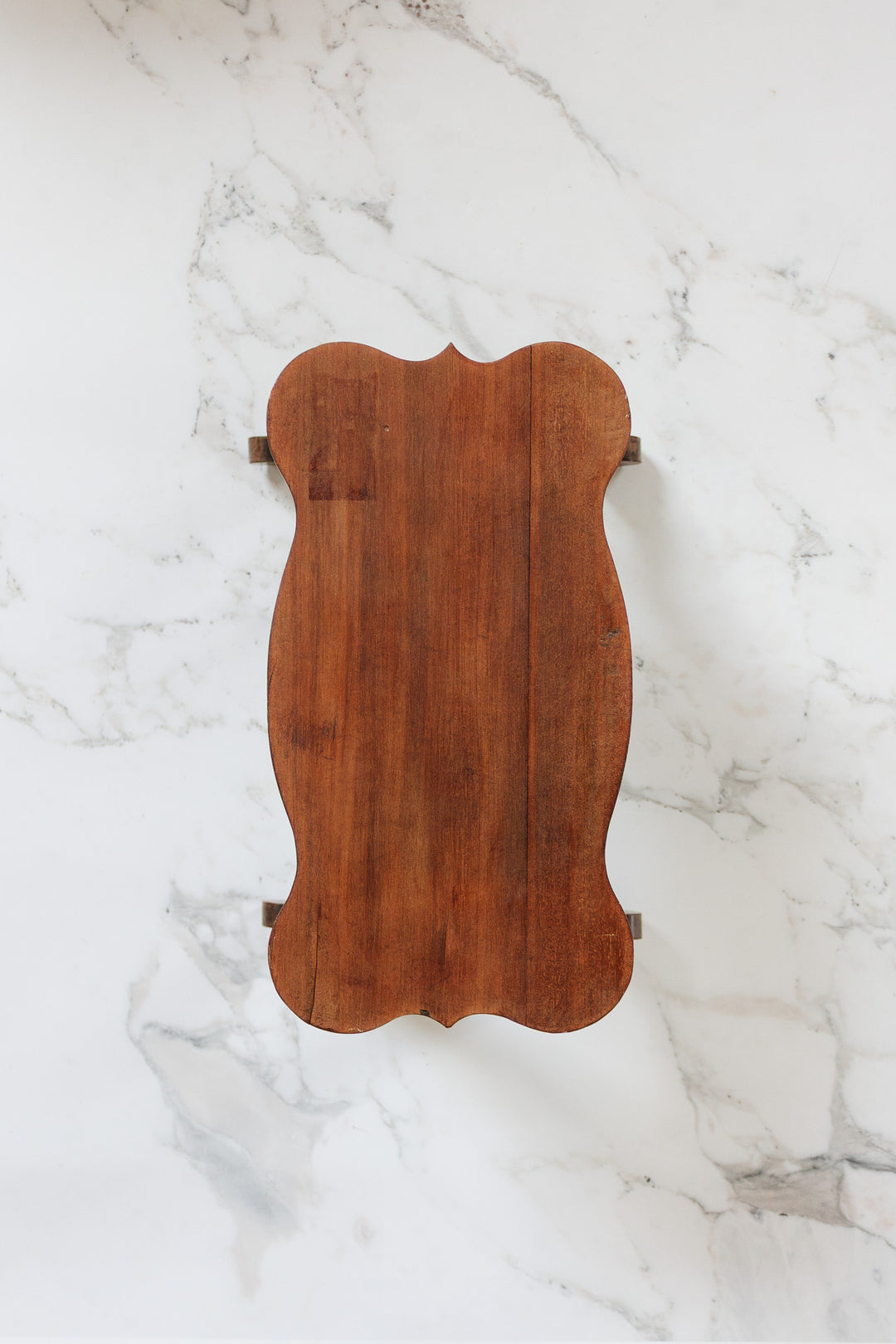 vintage french petite wood stool