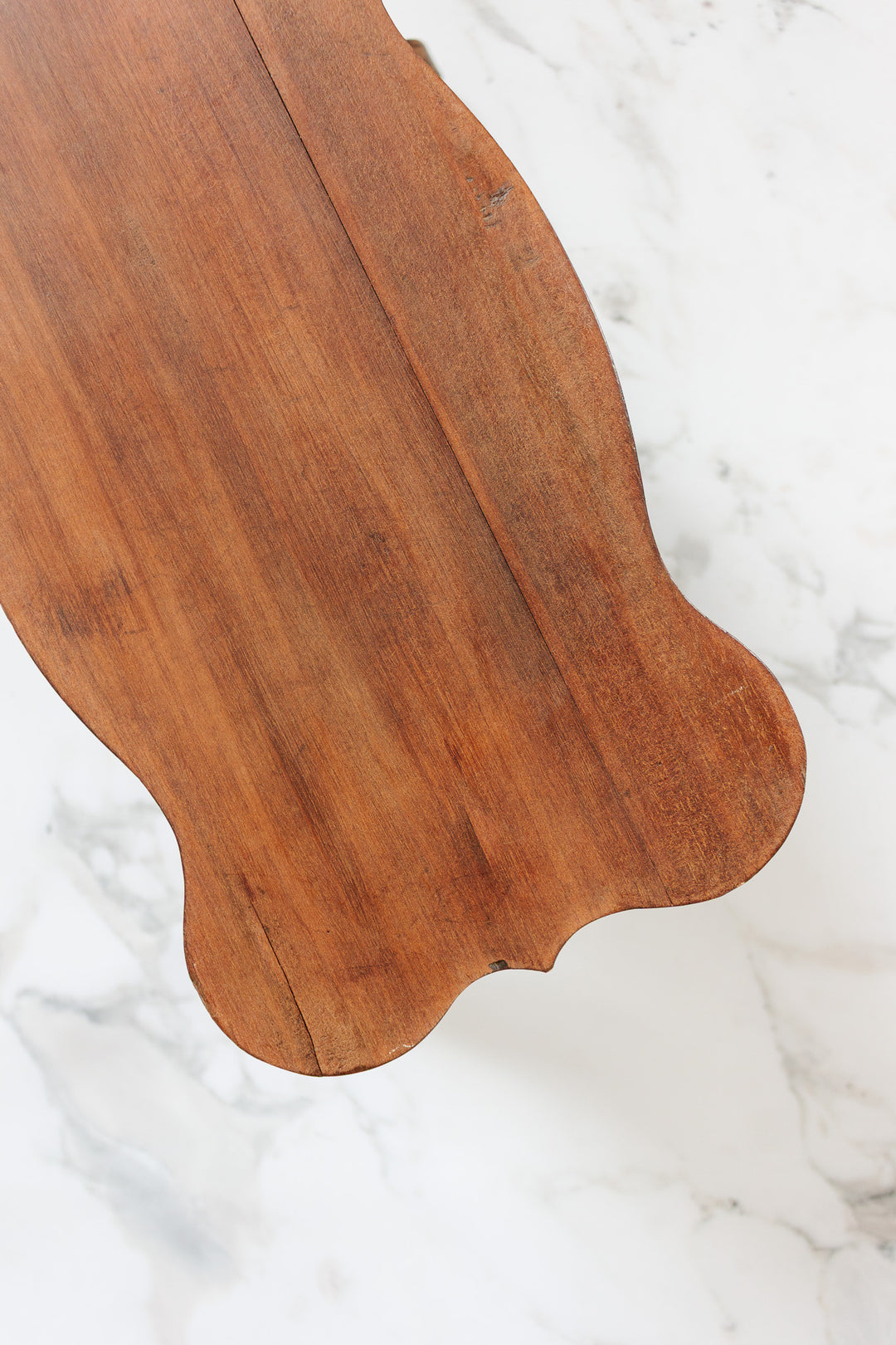 vintage french petite wood stool