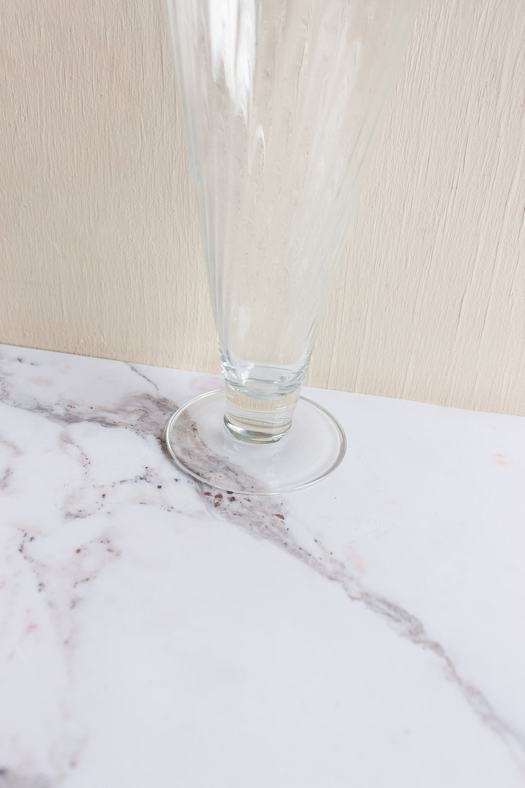 midcentury french footed glass vase