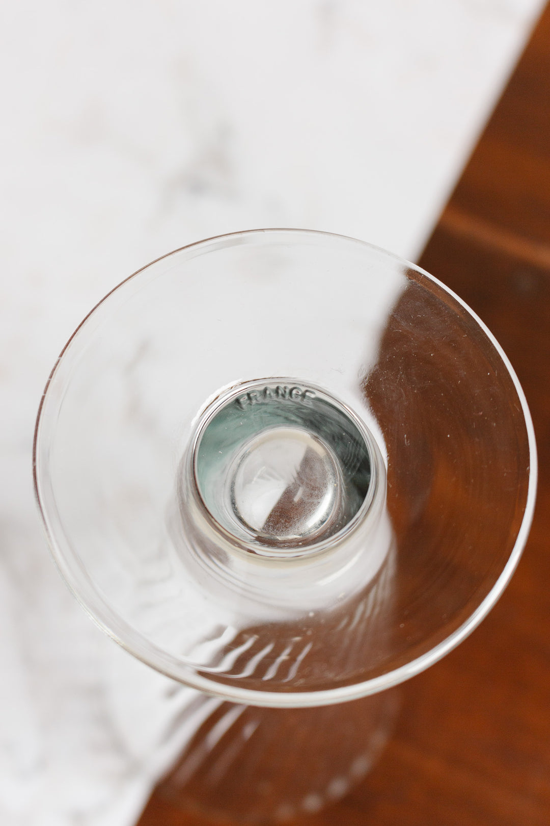 midcentury french footed glass vase