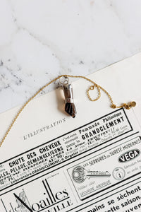 antique french mano figa pendant — agate or carnelian