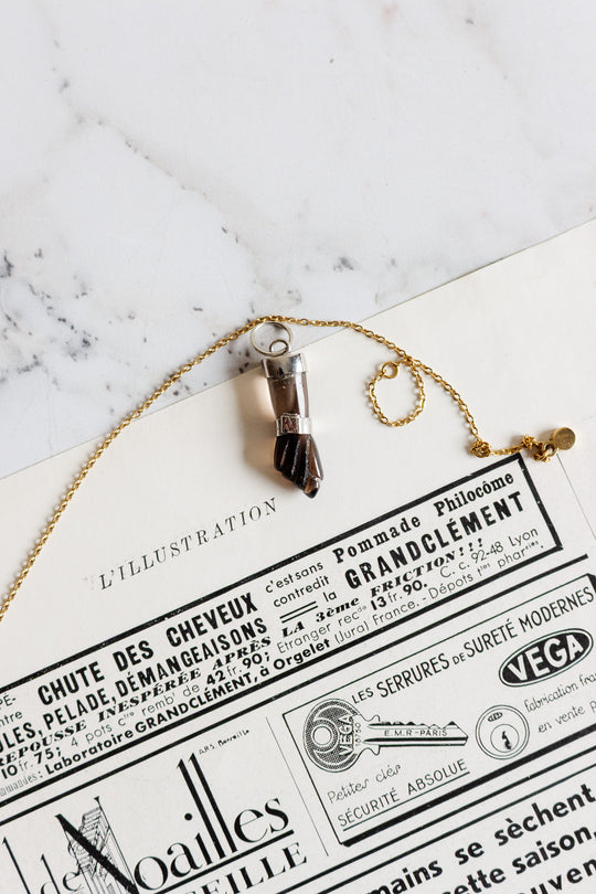antique french mano figa pendant — agate or carnelian