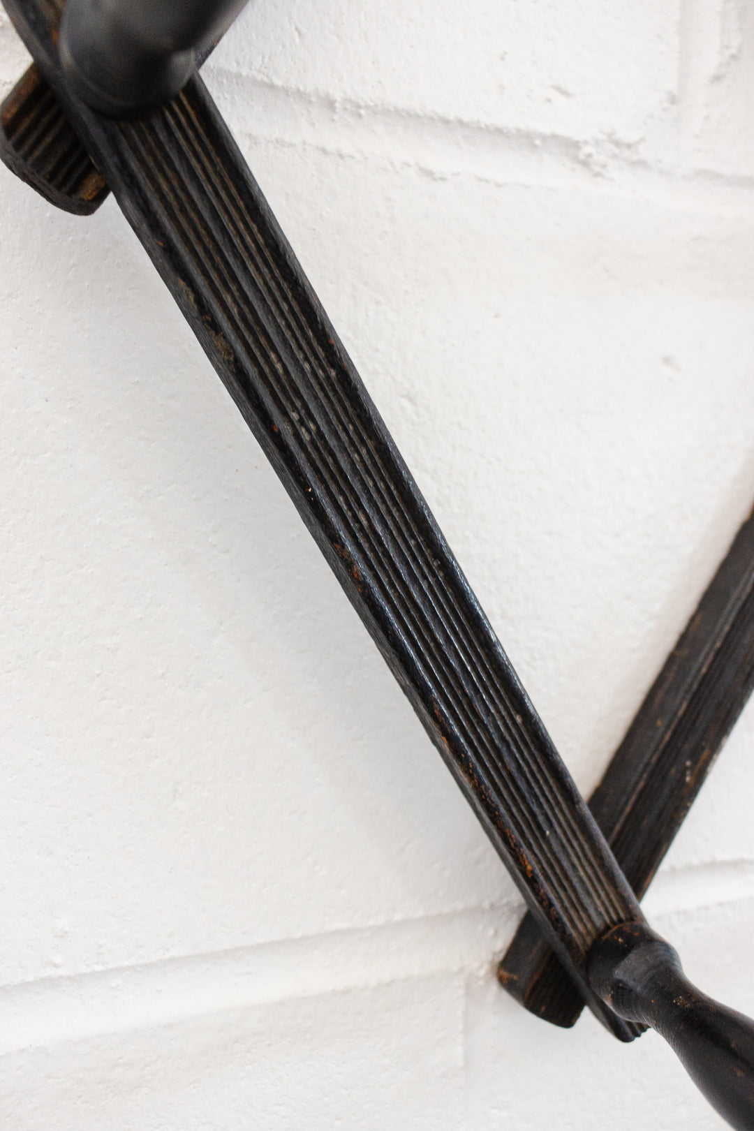 antique victorian accordian ebonized wood coat rack