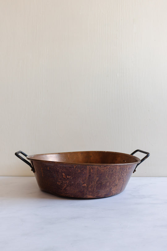 vintage french copper jam pot
