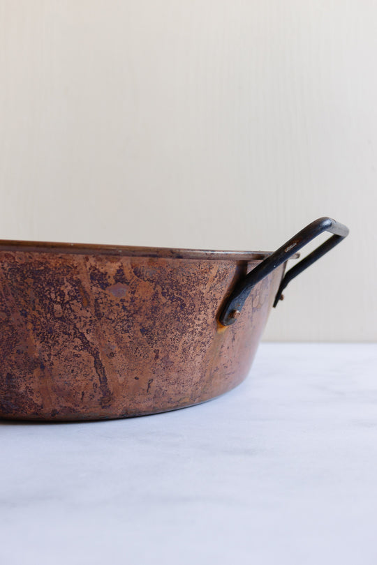 vintage french copper jam pot