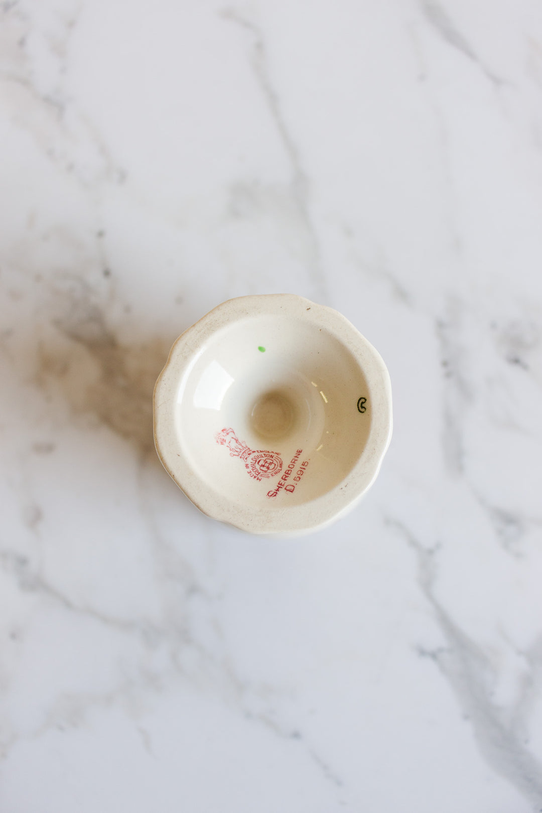 rare midcentury royal doulton floral eggcup