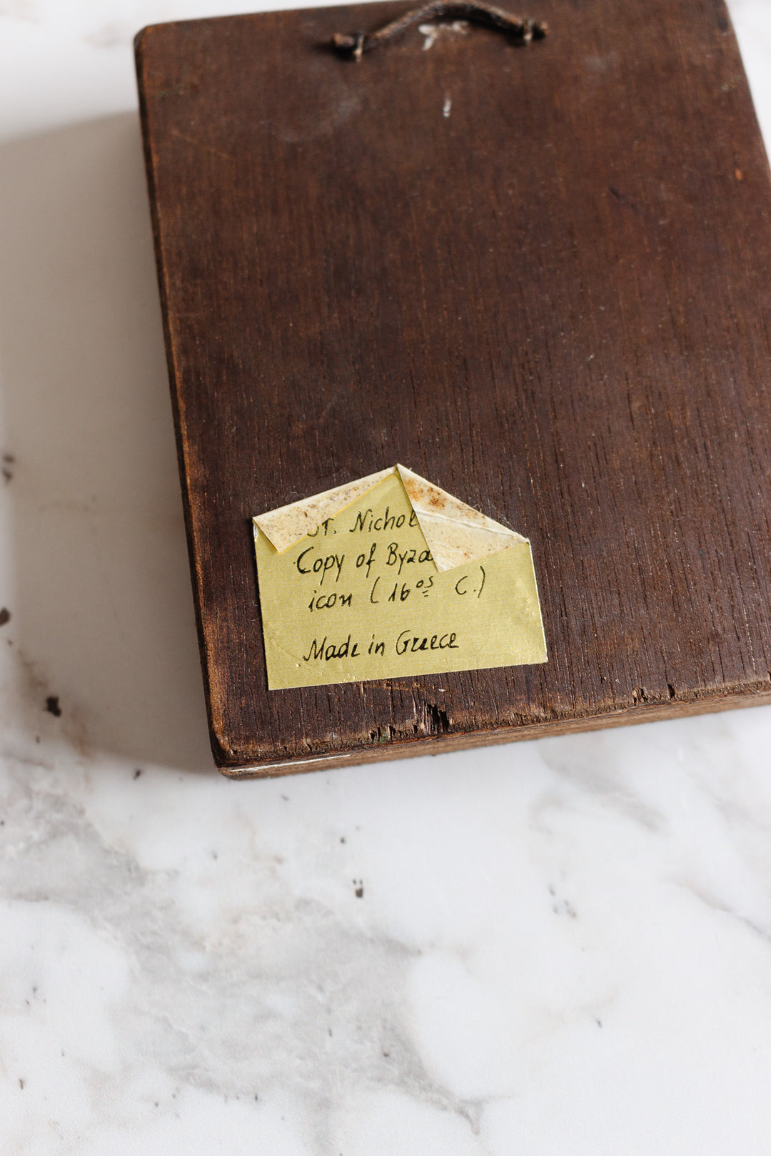 vintage Baltic icon print on wood