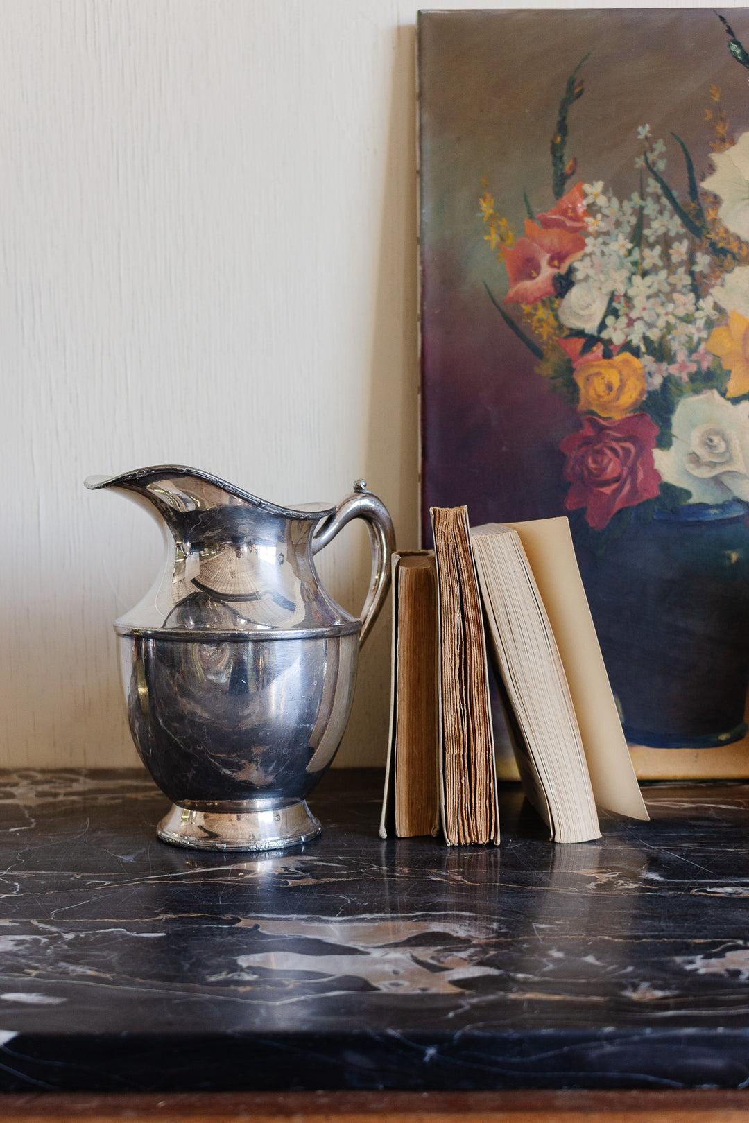 vintage silverplated silver water pitchers