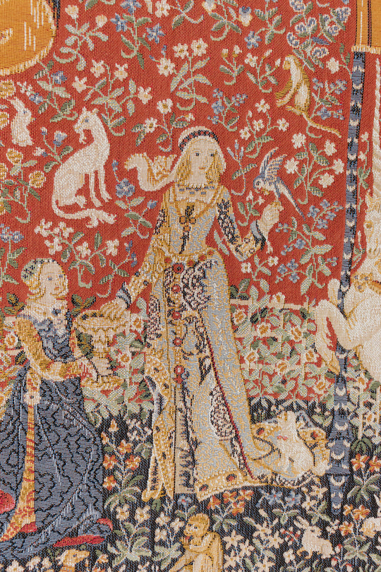 vintage Belgian tapestry "la dame à la licorne"