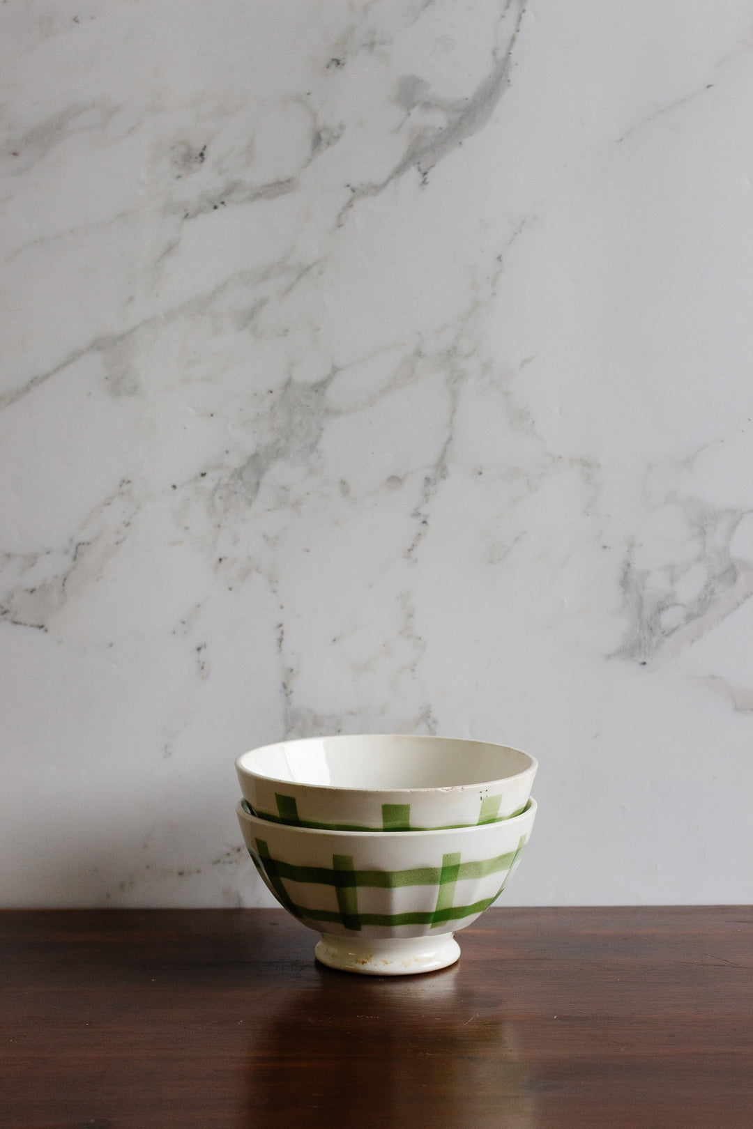 pair of antique french café au lait bowls