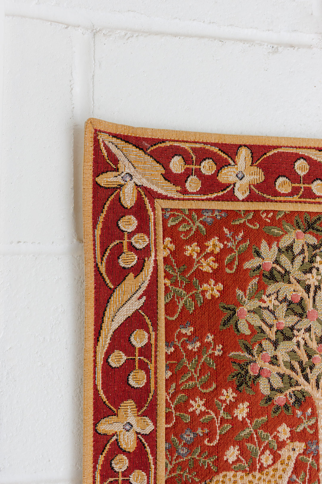 vintage Belgian tapestry "la dame à la licorne"