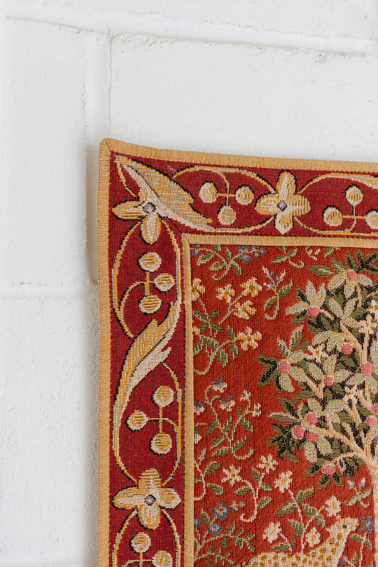 vintage Belgian tapestry "la dame à la licorne"