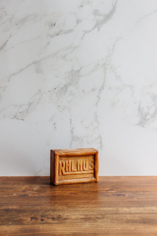 antique french branded soap, set of 2