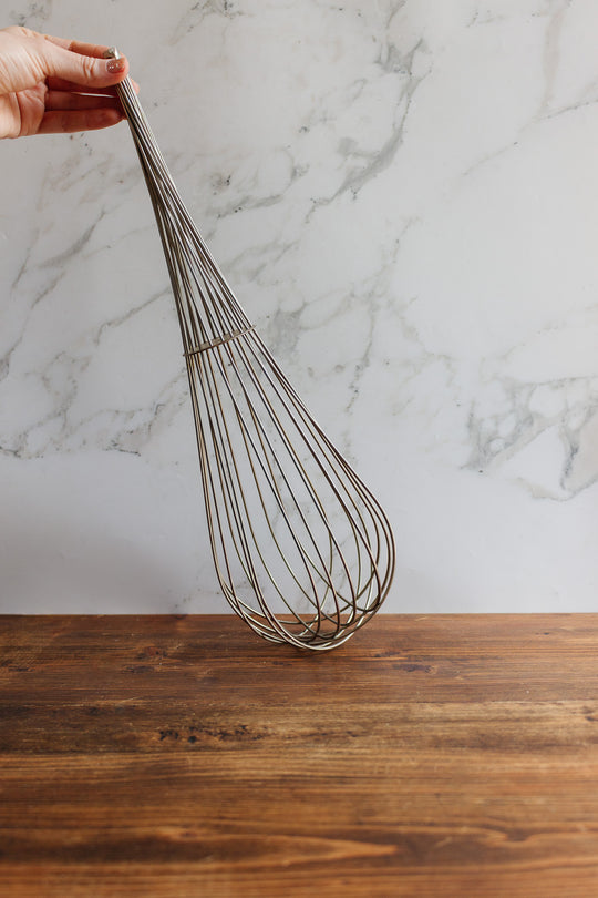 turn of the century extra large french wire whisk